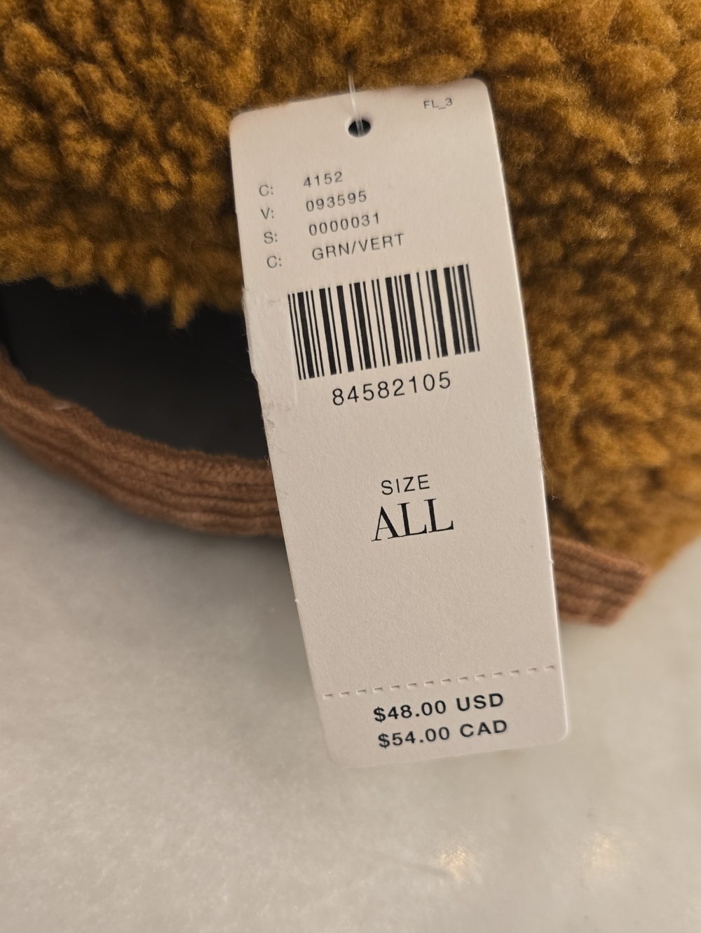 NWT Anthropologie Teddy Sherpa Corduroy Cap - Picture 4 of 7